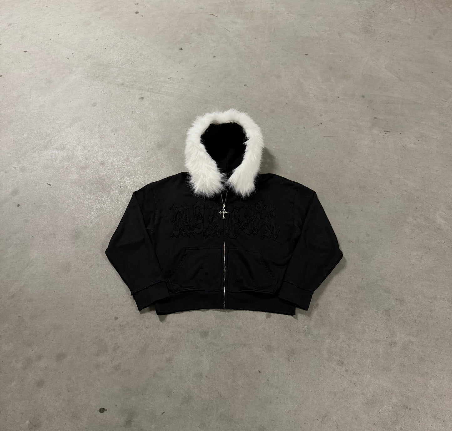 MAREVIR'S FUR ZIP HOODIE