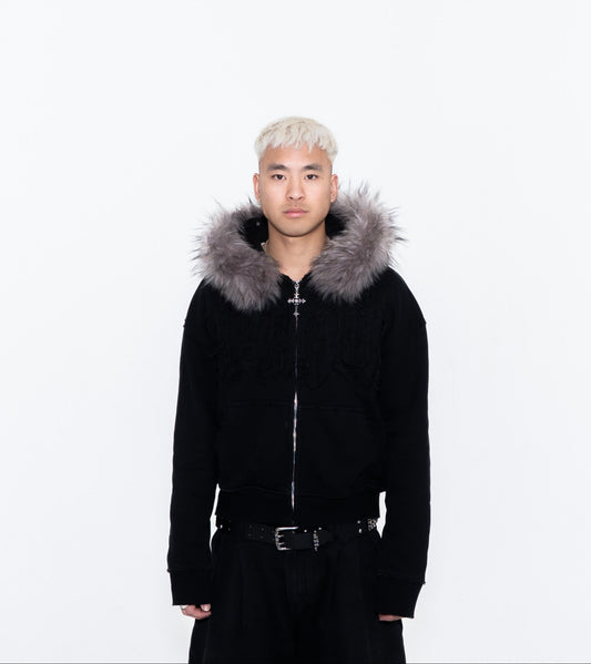MAREVIR'S FUR ZIP HOODIE